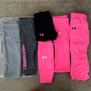 Baby girl Under Armour Pink and Black Leggings Collection